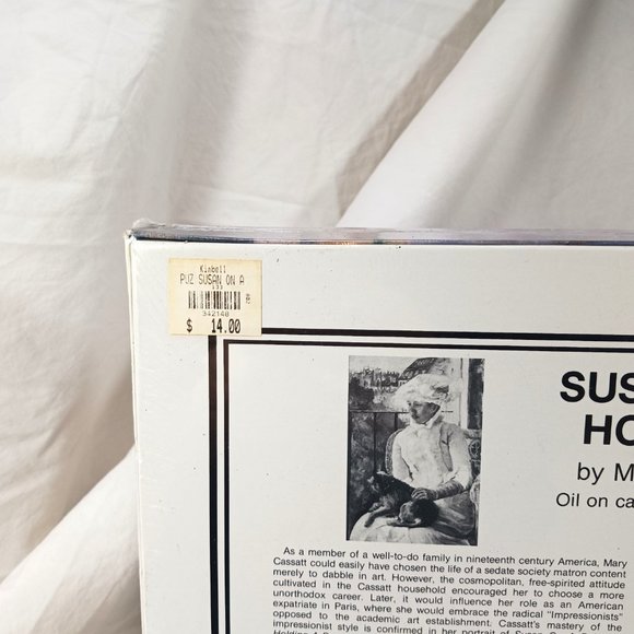 Fine Art Puzzle Mary Cassatt Susan on a Balcony Holding a Dog 500+ pcs NEW NIP - Picture 7 of 9